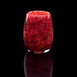 Votive Candle Holder. Hand Blown Art Glass In Red. 4 small
