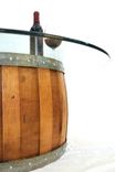 Wine Barrel Coffee Table - Zebra - With Offset Staves Made From A Retired Napa Wine Barrels 3 small