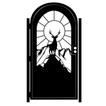 Decorative Steel Stag Gate - Custom Garden Gate - Artistic Metal Wall Panel - Handmade 2 small