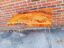 Live Edge Desk- Fijian Mahogany- Side Table- End Table- Console Table- Foyer Table- Laptop Desk 5 small