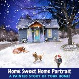 Custom House Portrait Painting On Paper Or Canvas 1 small