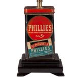 Vintage Phillies Cigar Tin Lamp 2 small