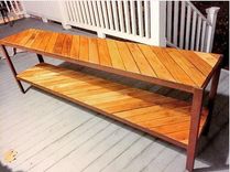 Reclaimed Flooring And Salvaged Steel Media Console 2 small