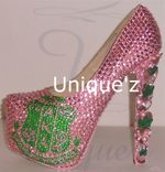 Alpha Kappa Alpha Heels ( Shield Sorority Pumps) 1 small