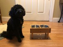 Reclaimed Wine Barrel Dog Bowl 1 small