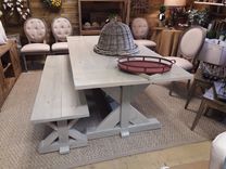 Farm House Trestle Table And Matching Bench 3 small