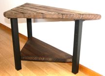 Industrial Farmhouse Table; Rustic Bench; Solid Wood And Steel Modern Urban Design 2 small