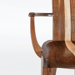 Wood Dining Chair In Solid Cherry - Gazelle High Back With Arms 5 small