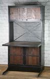 Vintage Industrial Desk/Workstation, Rustic, Reclaimed Wood Computer Desk, Office Desk With Hutch, 2 small