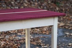 Purpleheart Coffee Table With White Washed Base 6 small