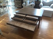 Oak Coffee Table With Drawers 5 small