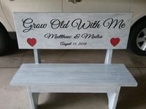 Personalized Bench Wedding Bench Outdoor Bench Bench With A Back Engraved Bench 3 small