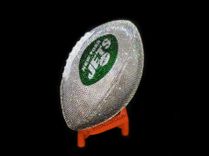 New York Jets Crystallized Football Full Size Nfl Bling Genuine Europeani Crystals Bedazzled 1 small