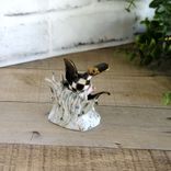 Elegant Check Pheasant Figurine Black And White Checks Decor 3 small