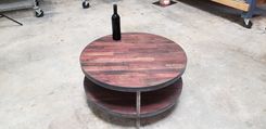Wine Barrel Coffee Table  - Kolo - Made From Large Reclaimed California Oak Wine Tanks 6 small