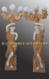 Maiden Statue Holding Candelobra Lamp 6 small