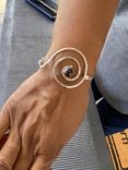 Sterling Silver Swirl Bangle 1 small