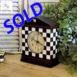 Whimsical Checks Vintage Clock 1 small
