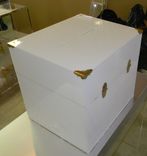 White Acrylic Gift Box / Money Box - Hand Crafted Custom Made 3 small