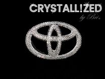 Toyota Crystallized Car Emblem Bling Genuine European Crystals Bedazzled 1 small