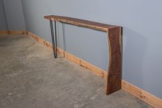 Live Edge Black Walnut Waterfall Console Table 1 small