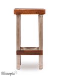 Industrial Bar Stool - Counter Stool - Island Stool - Reclaimed Wood And Steel Square Legs 3 small
