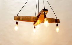 Wine Barrel Stave Chandelier - Kuvu - Made From Reclaimed California Wine Barrels 3 small