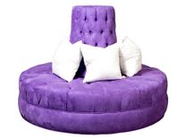 Fully Tufted Circle Banquette Sofa 5 small