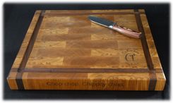 End-Grain White Oak Cutting Board With A Walnut Accent (Butcher Style) 2 small