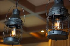 Railroad Lantern Lights, Set Of Two 1 small