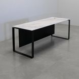 Custom Executive Office Desk, Engineered Stone Top - Aspen Straight Desk 6 small