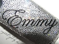 Custom Name Crystallized Iphone Case Any Cell Phone Bling Genuine European Crystals Bedazzled 3 small