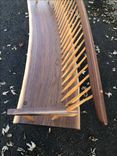 Conoid Bench - George Nakashima Style Mid Century Modern Bench With Live Edge Seat 4 small