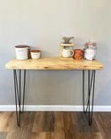 Forge Console Table - Solid Maple Console Table With Hairpin Legs - Size Options 1 small