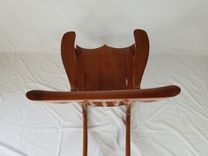 Sam Maloof Inspired Sculpted Mahogany Rocking Chair 4 small