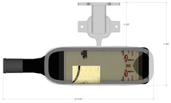 (Floor To Wall / Pillar Series) Single Bottle Label Facing Wine Display 4 small