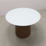 Modern Round Shape Custom Conference Table, Tempered Glass Top - Omaha Meeting Table 3 small