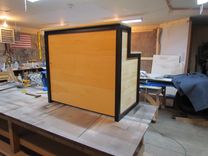 Steel And Select Pine Reception Desk 1 small