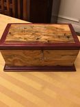 Figured Ambrosia Maple And Purpleheart Music And Jewelry Box 1 small