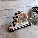 Whimsical Checks Music Box Hand Painted Checkered Decor 6 small