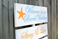 Garden Wedding Welcome Sign, Wooden Wedding Signage 6 small