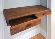 Reclaimed Wood Desk And Shelves–Construction & Installation 5 small