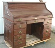 Walnut Roll Top Desk, Amish Style, County Classic 4 small
