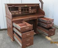 Walnut Roll Top Desk, Amish Style, County Classic 5 small
