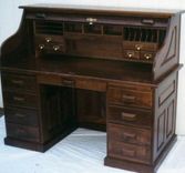 Walnut Roll Top Desk, Amish Style, County Classic 2 small