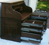 Walnut Roll Top Desk, Amish Style, County Classic 3 small