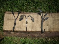Forge Welded Leaf Wall Hooks 9 small
