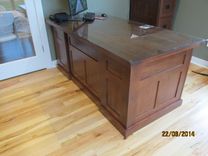Cherry Mission Style Executive Office Desk 2 small