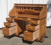 Cherry Roll Top Desk Natural Finish 1 small