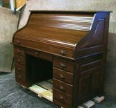 Amish Walnut Computer Roll Top Desk 1 small